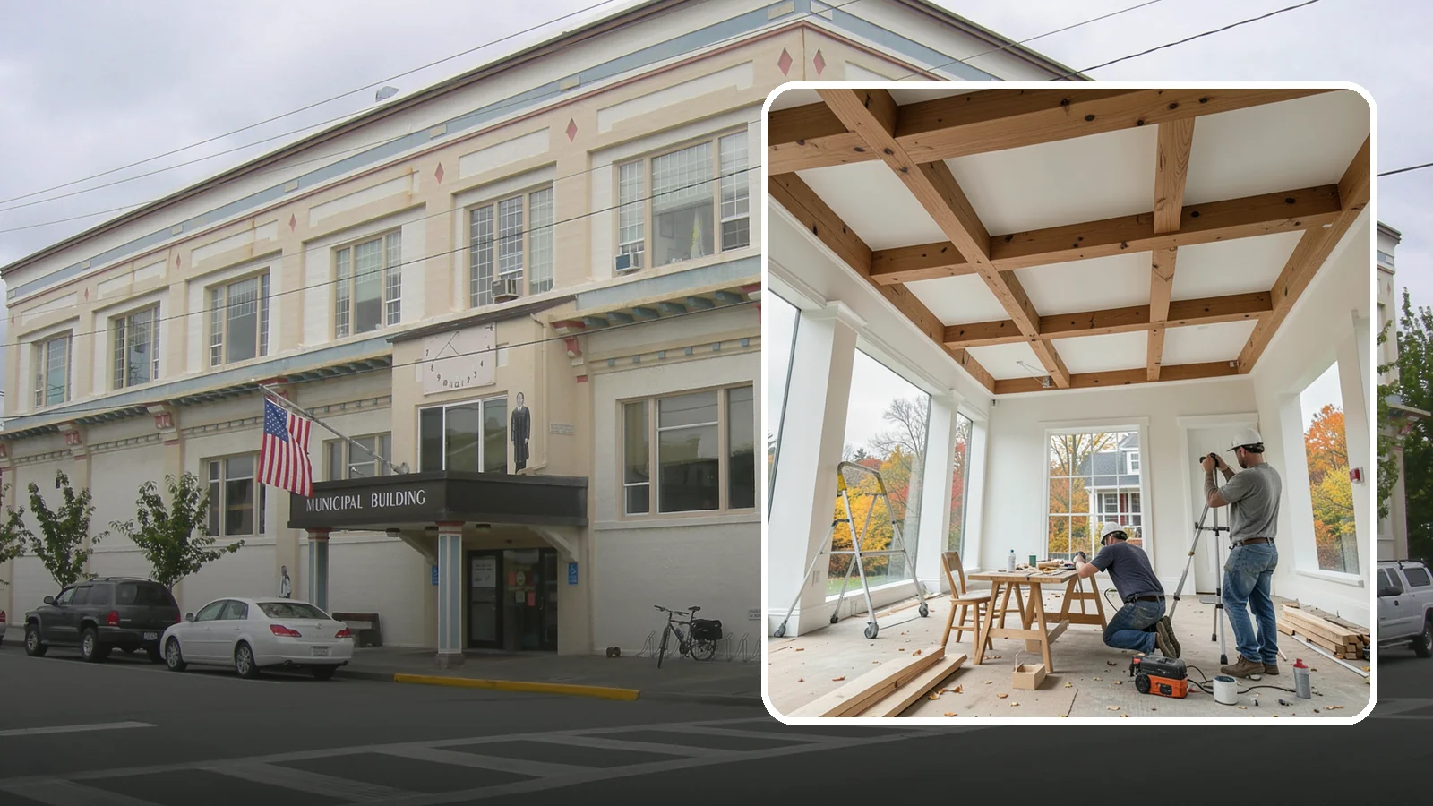 Coffered Ceiling Construction in Anacortes, Skagit County, WA - An elegant coffered ceiling that adds depth, architecture, and richness overhead.