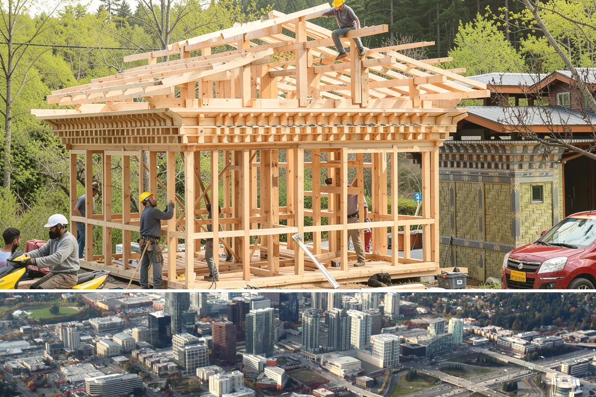 Coffered Ceiling Construction in Bellevue, King County, WA - Coffered ceilings are interior craftsmanship that can be built in any season.