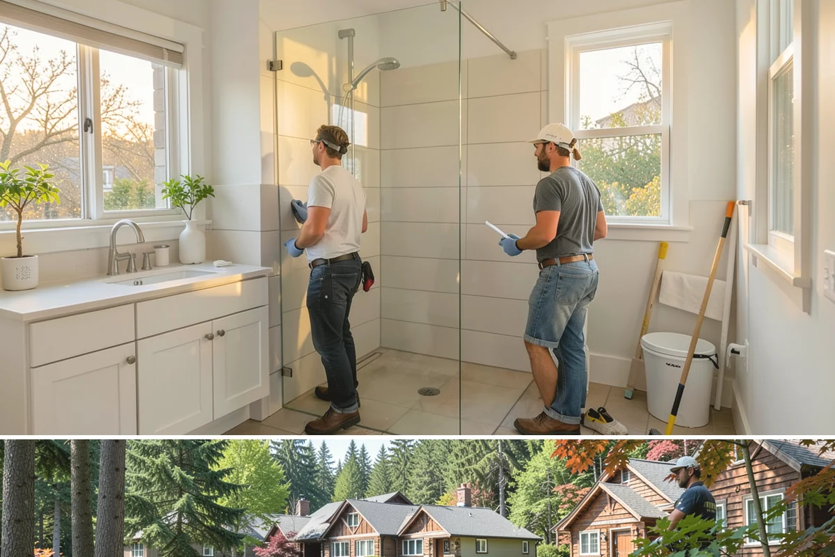 Coffered Ceiling Construction in Edgewood, Pierce County, WA - Coffered ceilings are interior craftsmanship that can be built in any season.