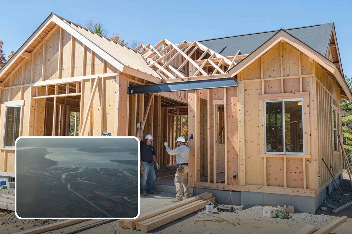 Coffered Ceiling Construction in Fife, Pierce County, WA - Dramatic architectural depth overhead