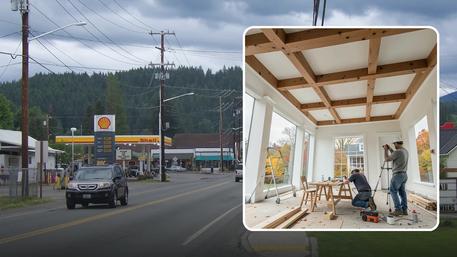 Coffered Ceiling Construction in Granite Falls, Snohomish County, WA - An elegant coffered ceiling that adds depth, architecture, and richness overhead.