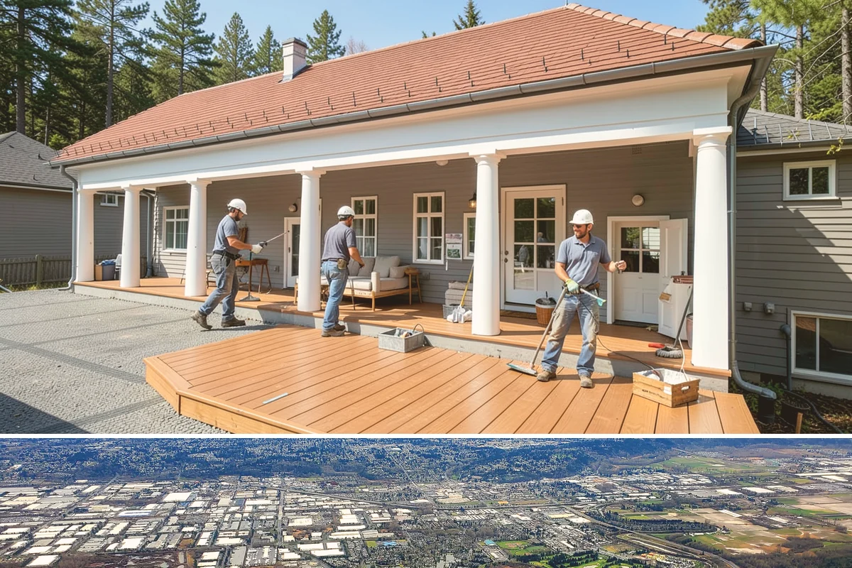 Coffered Ceiling Construction in Kent, King County, WA - Coffered ceilings are interior craftsmanship that can be built in any season.