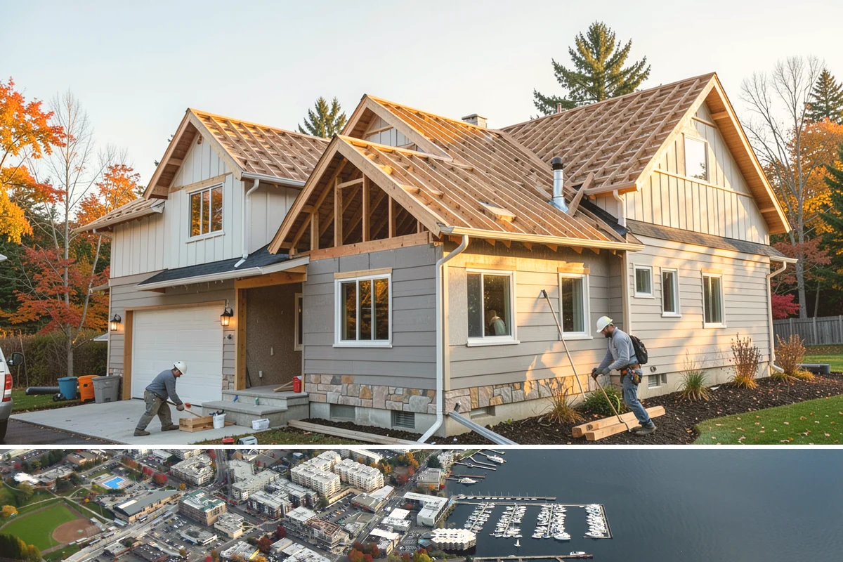 Coffered Ceiling Construction in Kirkland, King County, WA - Coffered ceilings are interior craftsmanship that can be built in any season.