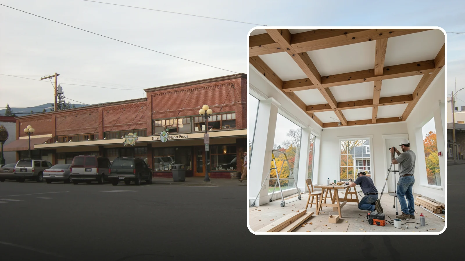 Coffered Ceiling Construction in Sedro-Woolley, Skagit County, WA - An elegant coffered ceiling that adds depth, architecture, and richness overhead.
