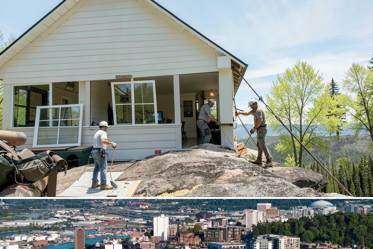 Coffered Ceiling Construction in Tacoma, Pierce County, WA - Coffered ceilings are interior craftsmanship that can be built in any season.