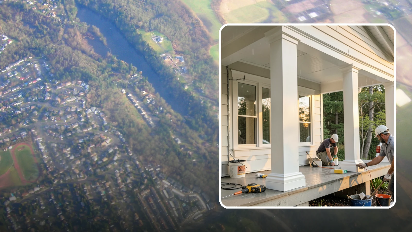 Column Wrap Installation in Algona, King County, WA - Column wrap installation that dresses up porch posts with a durable, finished exterior look.