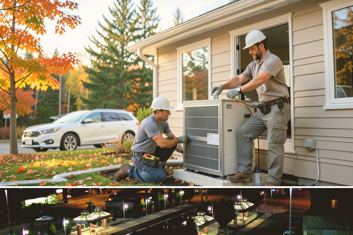 Column Wrap Installation in Auburn, King County, WA - Dry weather allows clean fitting and sealing of the wraps.