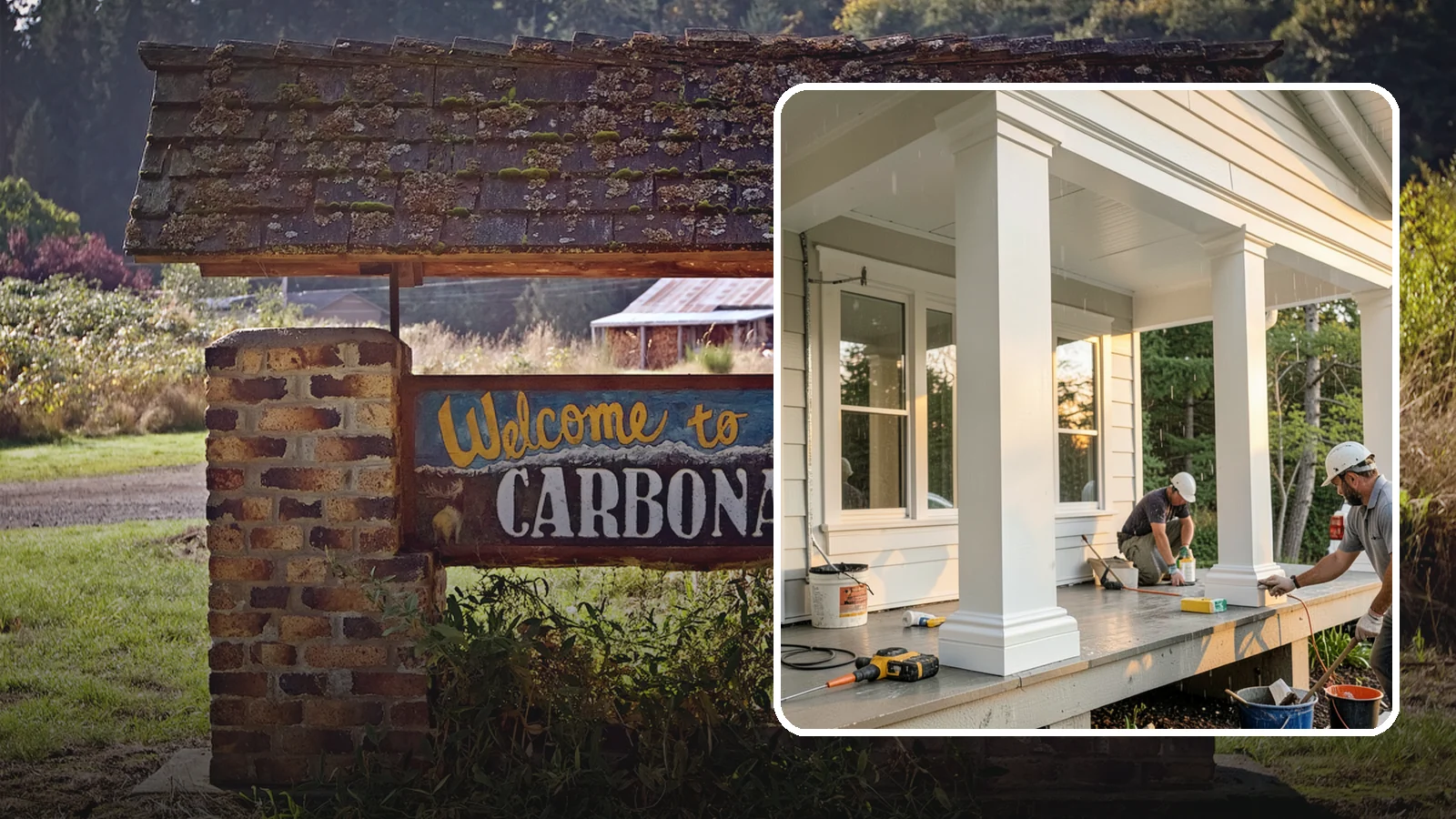 Column Wrap Installation in Carbonado, Pierce County, WA - Column wrap installation that dresses up porch posts with a durable, finished exterior look.