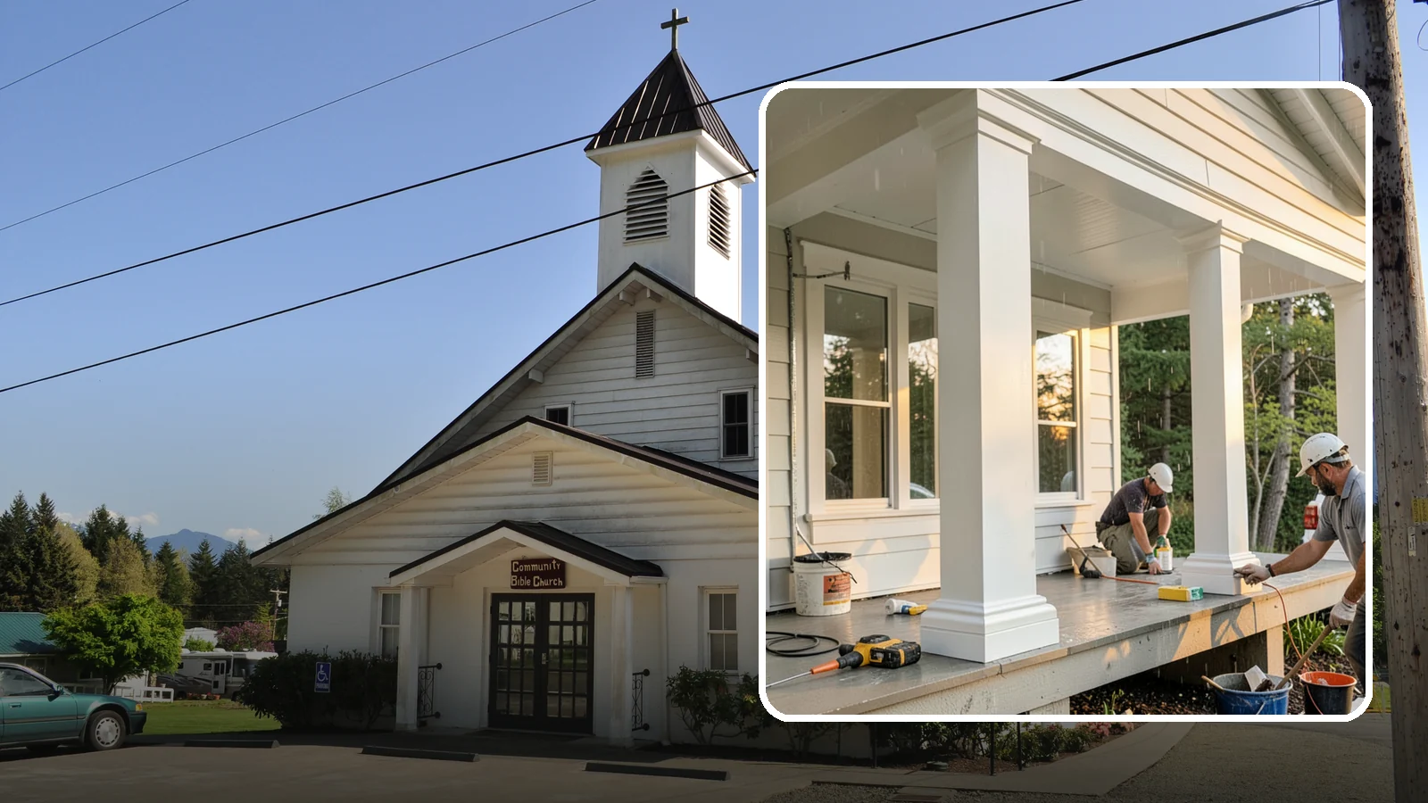 Column Wrap Installation in Concrete, Skagit County, WA - Column wrap installation that dresses up porch posts with a durable, finished exterior look.
