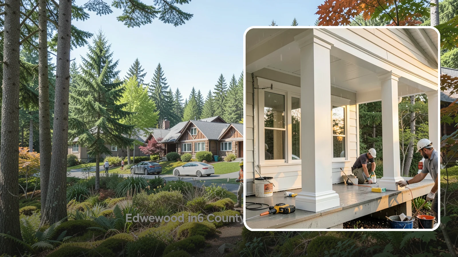 Column Wrap Installation in Edgewood, Pierce County, WA - Column wrap installation that dresses up porch posts with a durable, finished exterior look.