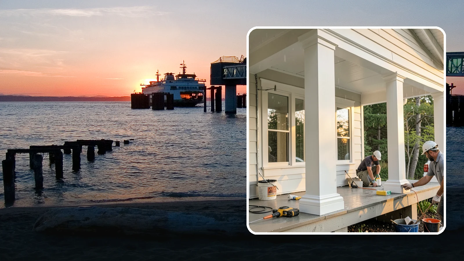 Column Wrap Installation in Edmonds, Snohomish County, WA - Column wrap installation that dresses up porch posts with a durable, finished exterior look.