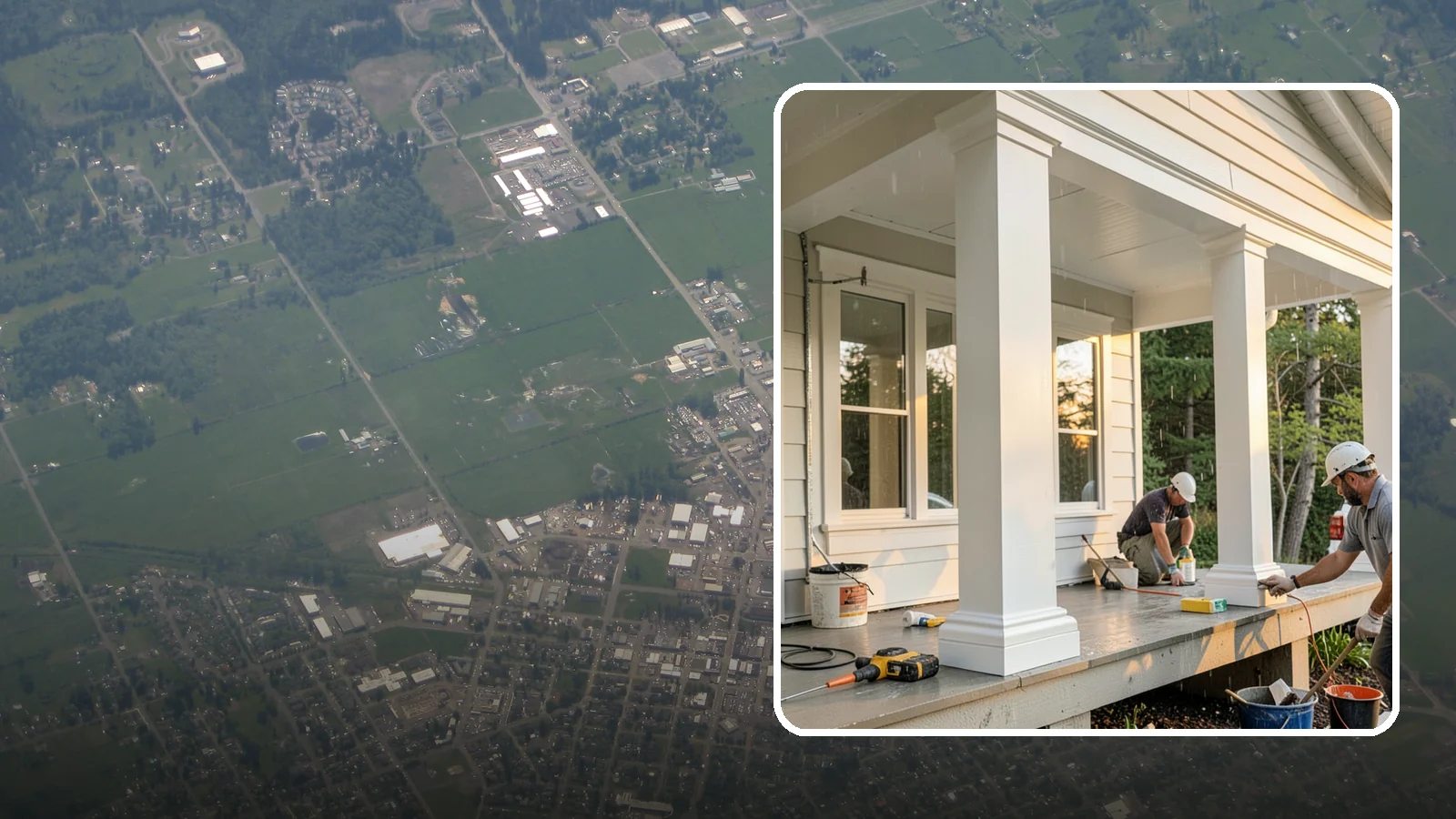 Column Wrap Installation in Enumclaw, King County, WA - Column wrap installation that dresses up porch posts with a durable, finished exterior look.