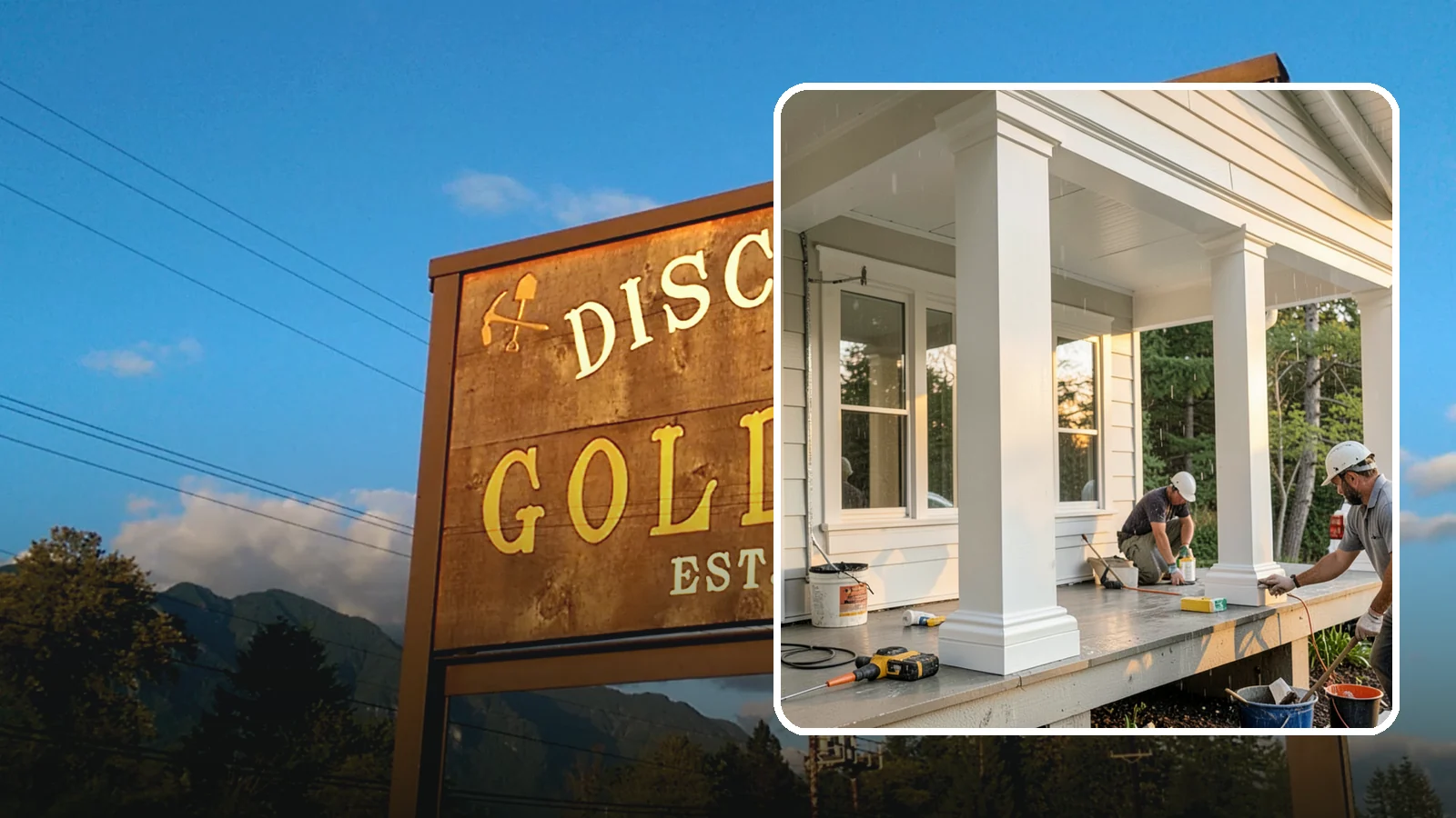 Column Wrap Installation in Gold Bar, Snohomish County, WA - Column wrap installation that dresses up porch posts with a durable, finished exterior look.