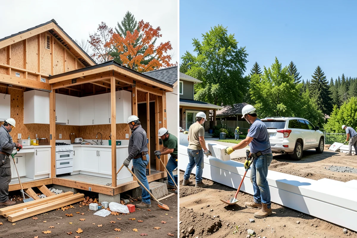 Column Wrap Installation in Lakewood, Pierce County, WA - Measure the posts and select wrap material