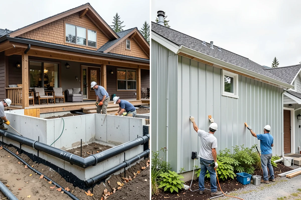 Column Wrap Installation in Lyman, Skagit County, WA - Measure the posts and select wrap material