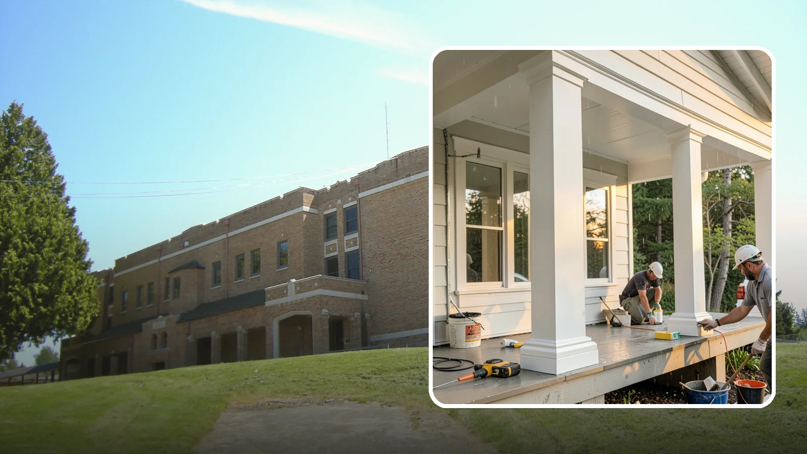 Column Wrap Installation in Maple Valley, King County, WA - Column wrap installation that dresses up porch posts with a durable, finished exterior look.