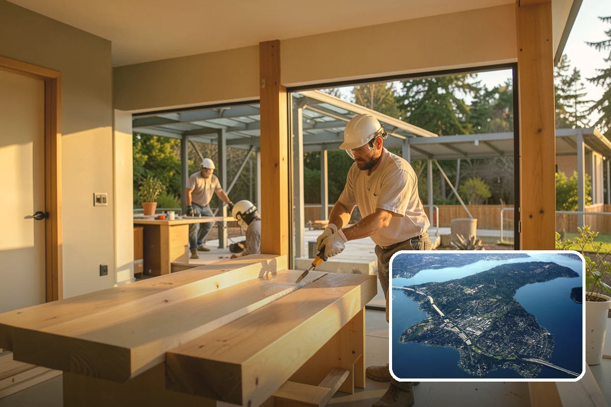 Column Wrap Installation in Mercer Island, King County, WA - Upgrades the look of porch and entry posts