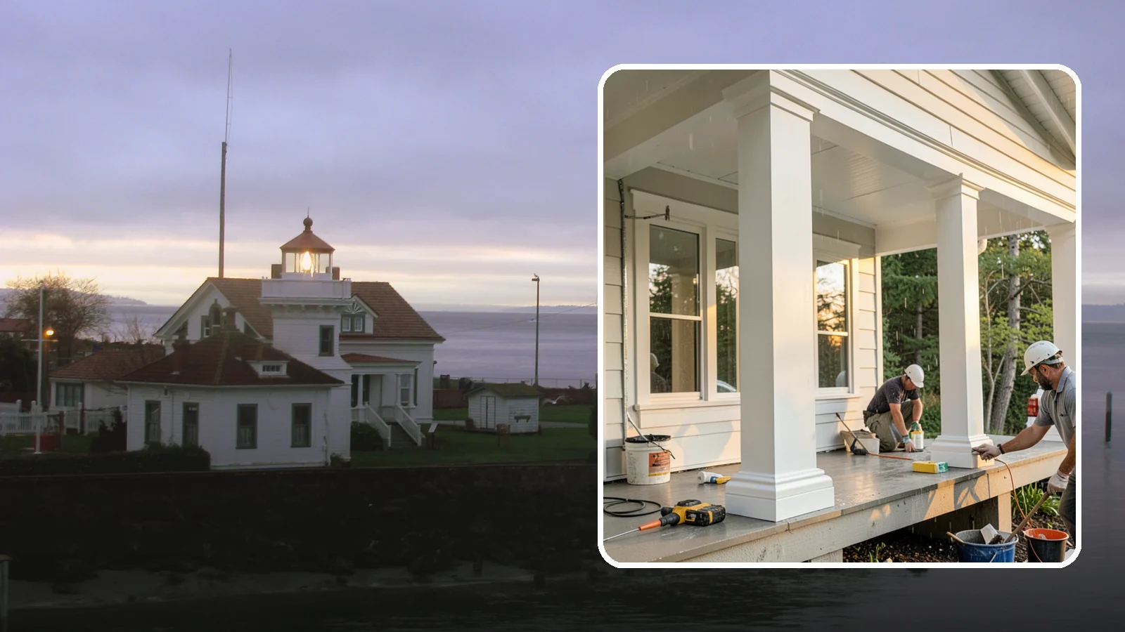 Column Wrap Installation in Mukilteo, Snohomish County, WA - Column wrap installation that dresses up porch posts with a durable, finished exterior look.
