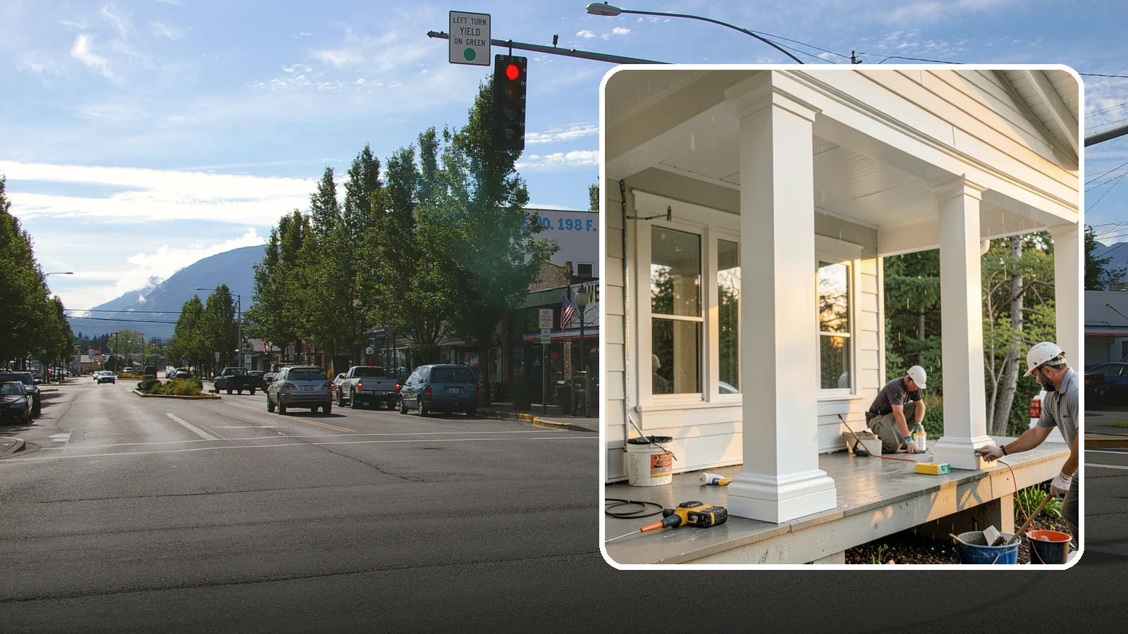 Column Wrap Installation in North Bend, King County, WA - Column wrap installation that dresses up porch posts with a durable, finished exterior look.