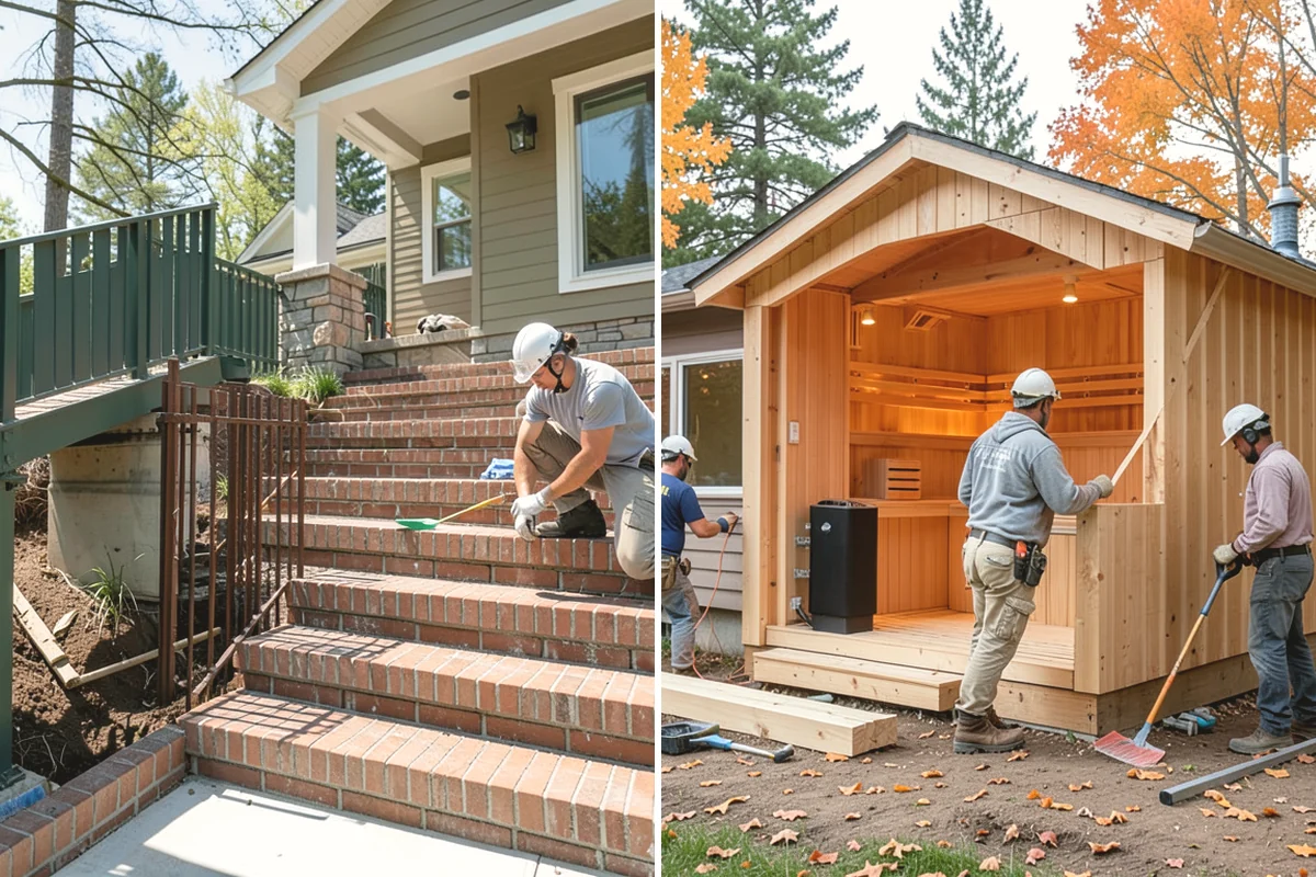 Column Wrap Installation in North Bend, King County, WA - Measure the posts and select wrap material
