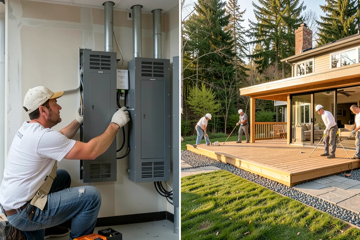 Column Wrap Installation in Puyallup, Pierce County, WA - Measure the posts and select wrap material