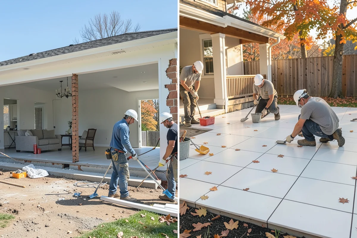 Column Wrap Installation in Roy, Pierce County, WA - Measure the posts and select wrap material