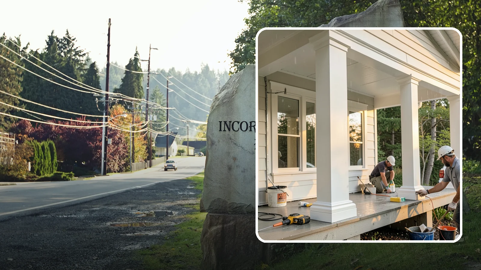 Column Wrap Installation in Wilkeson, Pierce County, WA - Column wrap installation that dresses up porch posts with a durable, finished exterior look.