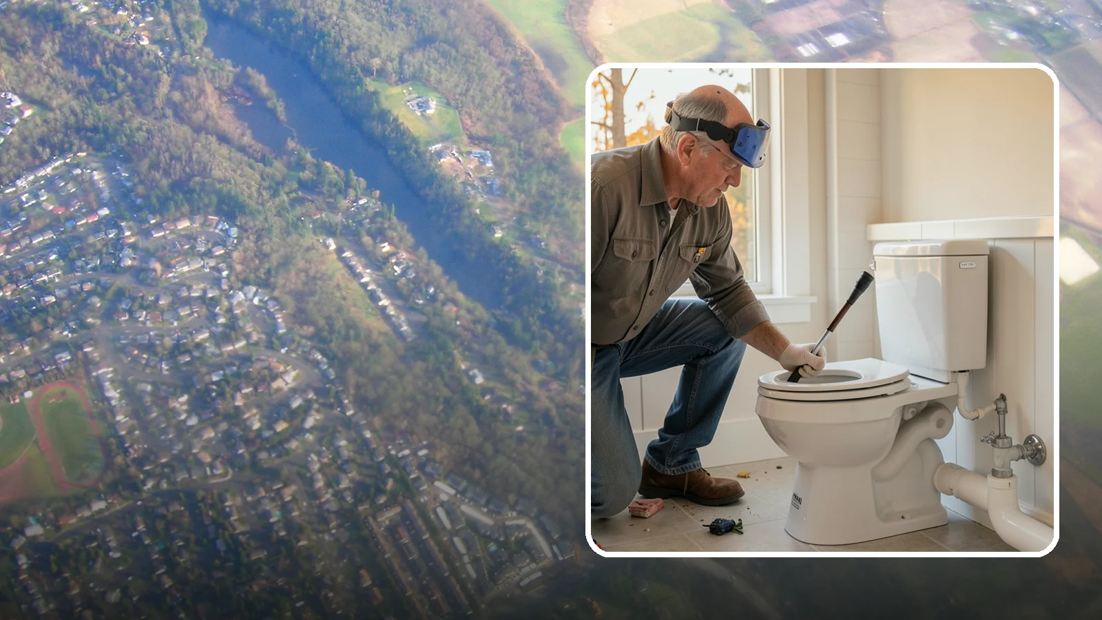 Comfort-Height Toilet Installation in Algona, King County, WA - A comfort-height toilet installation sets a taller bowl that is easier to sit down on and stand up from.