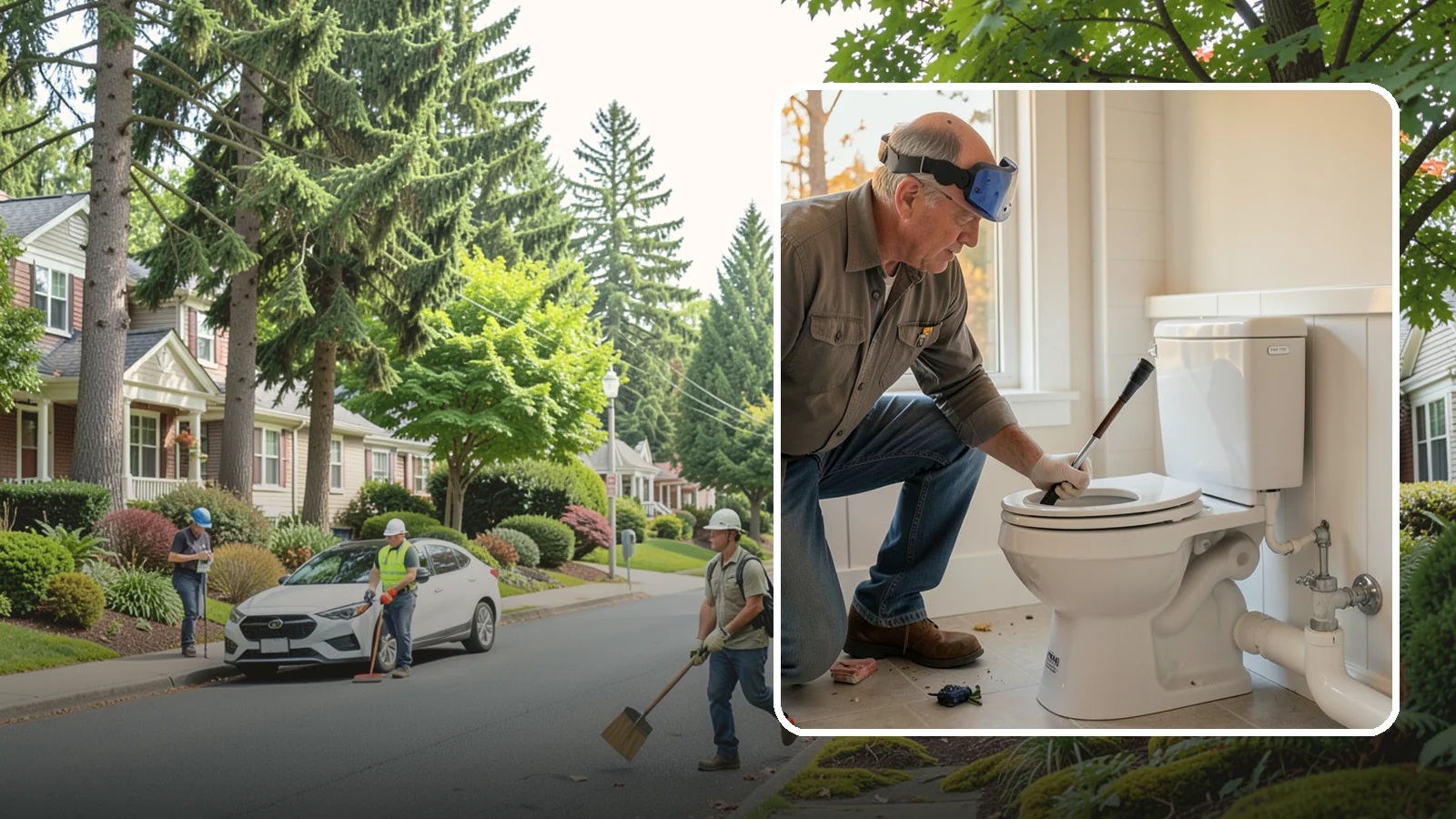 Comfort-Height Toilet Installation in Beaux Arts Village, King County, WA - A comfort-height toilet installation sets a taller bowl that is easier to sit down on and stand up from.