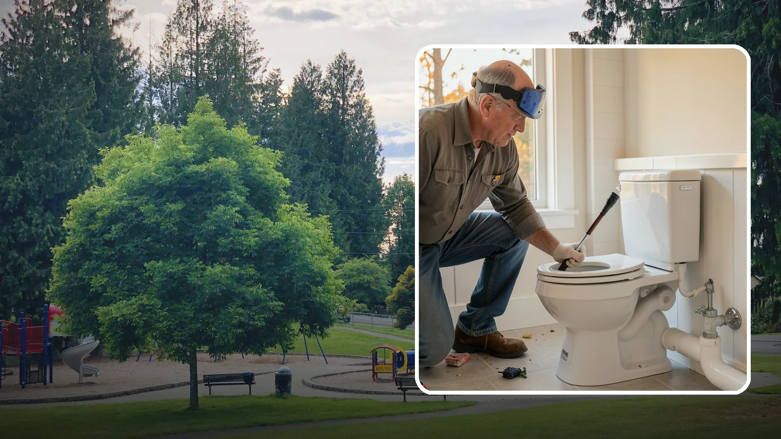 Comfort-Height Toilet Installation in Bonney Lake, Pierce County, WA - A comfort-height toilet installation sets a taller bowl that is easier to sit down on and stand up from.