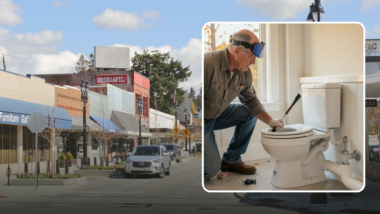 Comfort-Height Toilet Installation in Bothell, King County, WA - A comfort-height toilet installation sets a taller bowl that is easier to sit down on and stand up from.
