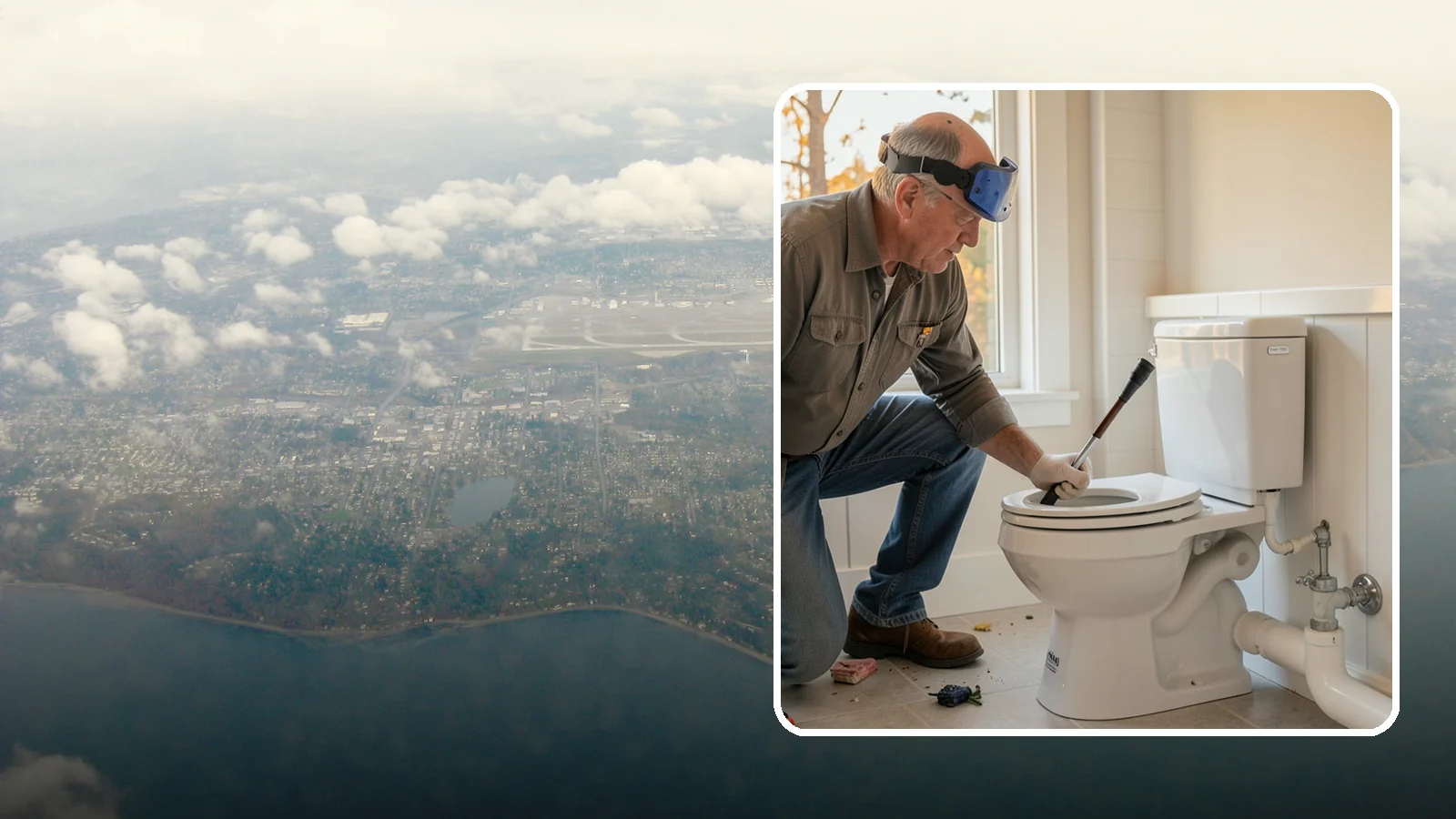 Comfort-Height Toilet Installation in Burien, King County, WA - A comfort-height toilet installation sets a taller bowl that is easier to sit down on and stand up from.
