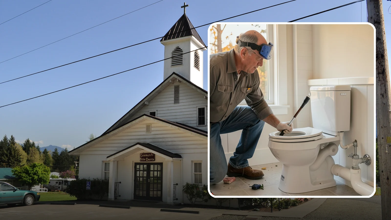 Comfort-Height Toilet Installation in Concrete, Skagit County, WA - A comfort-height toilet installation sets a taller bowl that is easier to sit down on and stand up from.