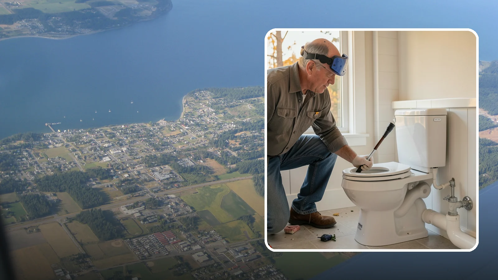 Comfort-Height Toilet Installation in Coupeville, Island County, WA - A comfort-height toilet installation sets a taller bowl that is easier to sit down on and stand up from.