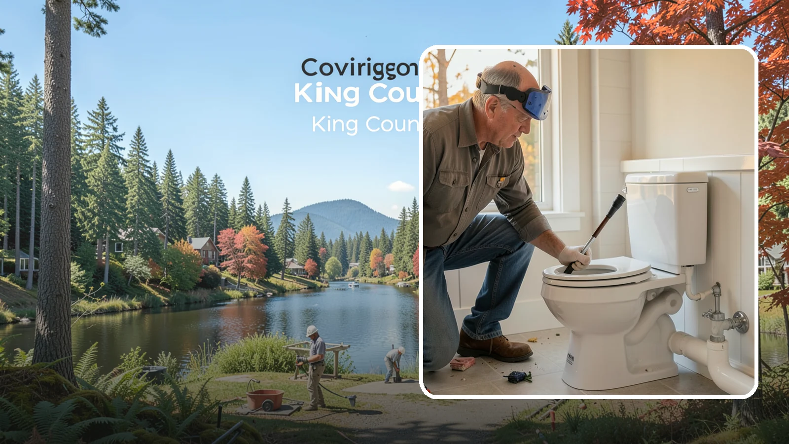 Comfort-Height Toilet Installation in Covington, King County, WA - A comfort-height toilet installation sets a taller bowl that is easier to sit down on and stand up from.