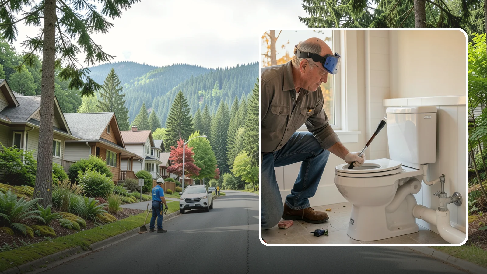 Comfort-Height Toilet Installation in Darrington, Snohomish County, WA - A comfort-height toilet installation sets a taller bowl that is easier to sit down on and stand up from.