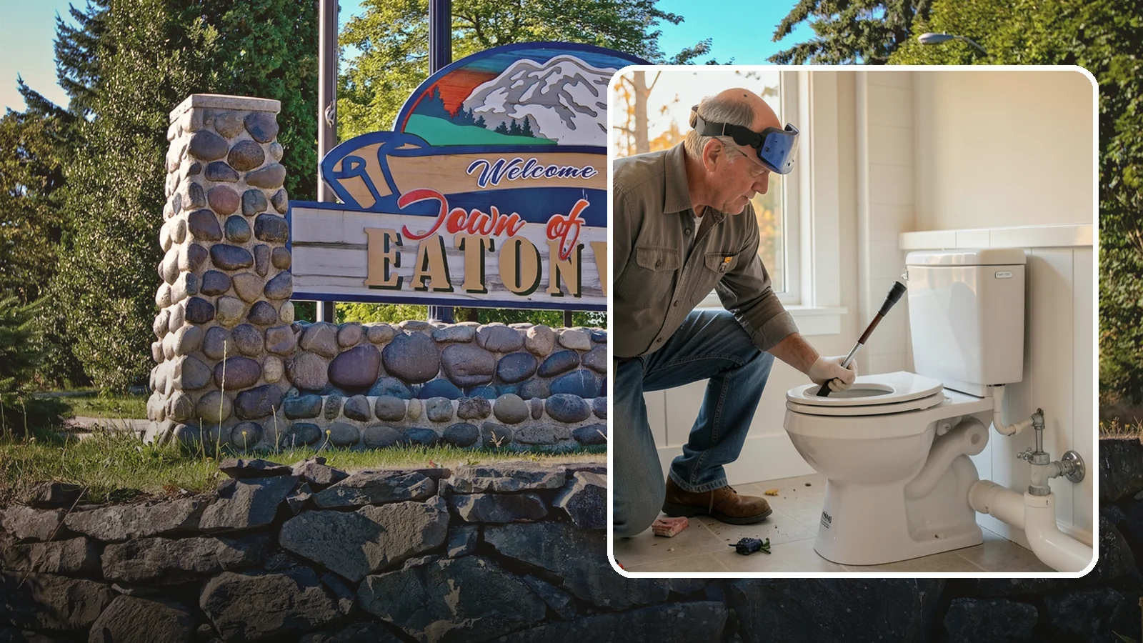 Comfort-Height Toilet Installation in Eatonville, Pierce County, WA - A comfort-height toilet installation sets a taller bowl that is easier to sit down on and stand up from.
