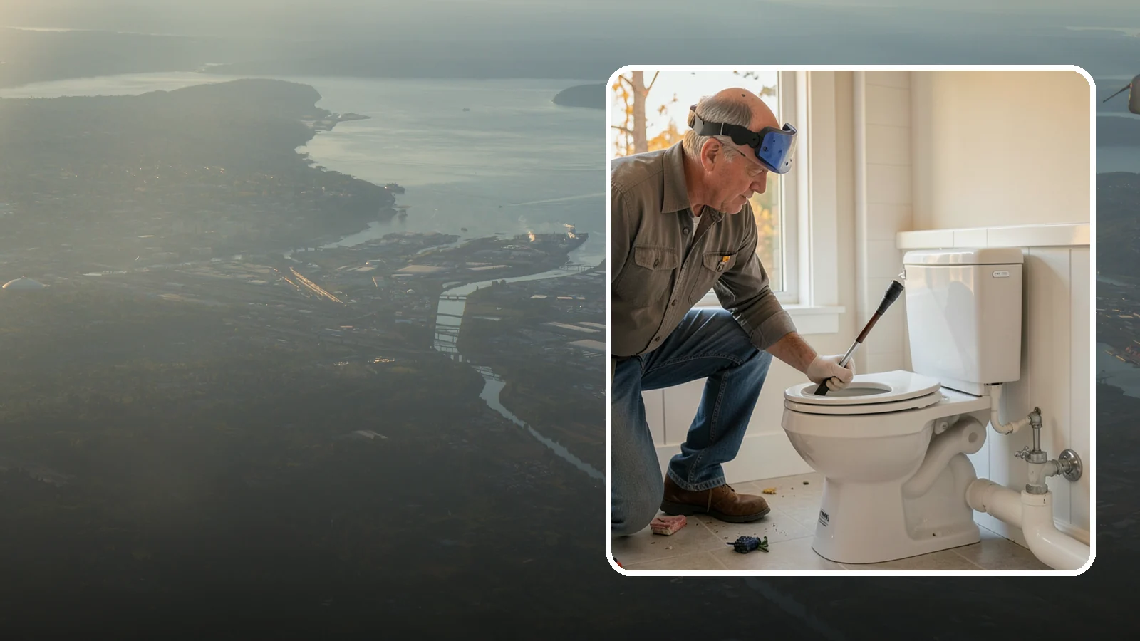 Comfort-Height Toilet Installation in Fife, Pierce County, WA - A comfort-height toilet installation sets a taller bowl that is easier to sit down on and stand up from.