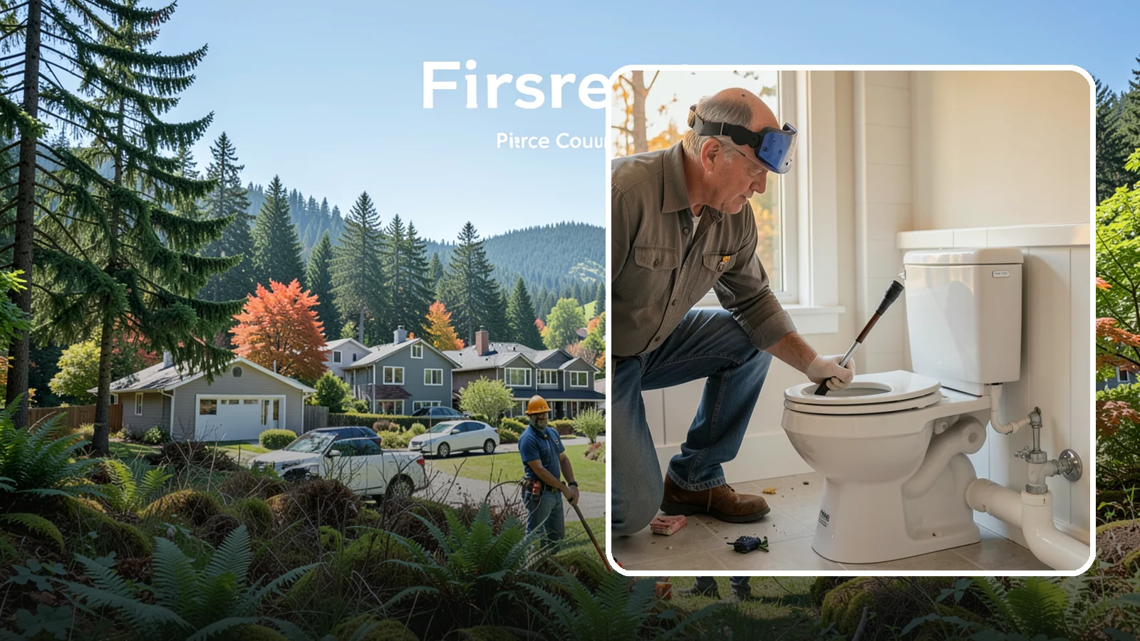 Comfort-Height Toilet Installation in Fircrest, Pierce County, WA - A comfort-height toilet installation sets a taller bowl that is easier to sit down on and stand up from.