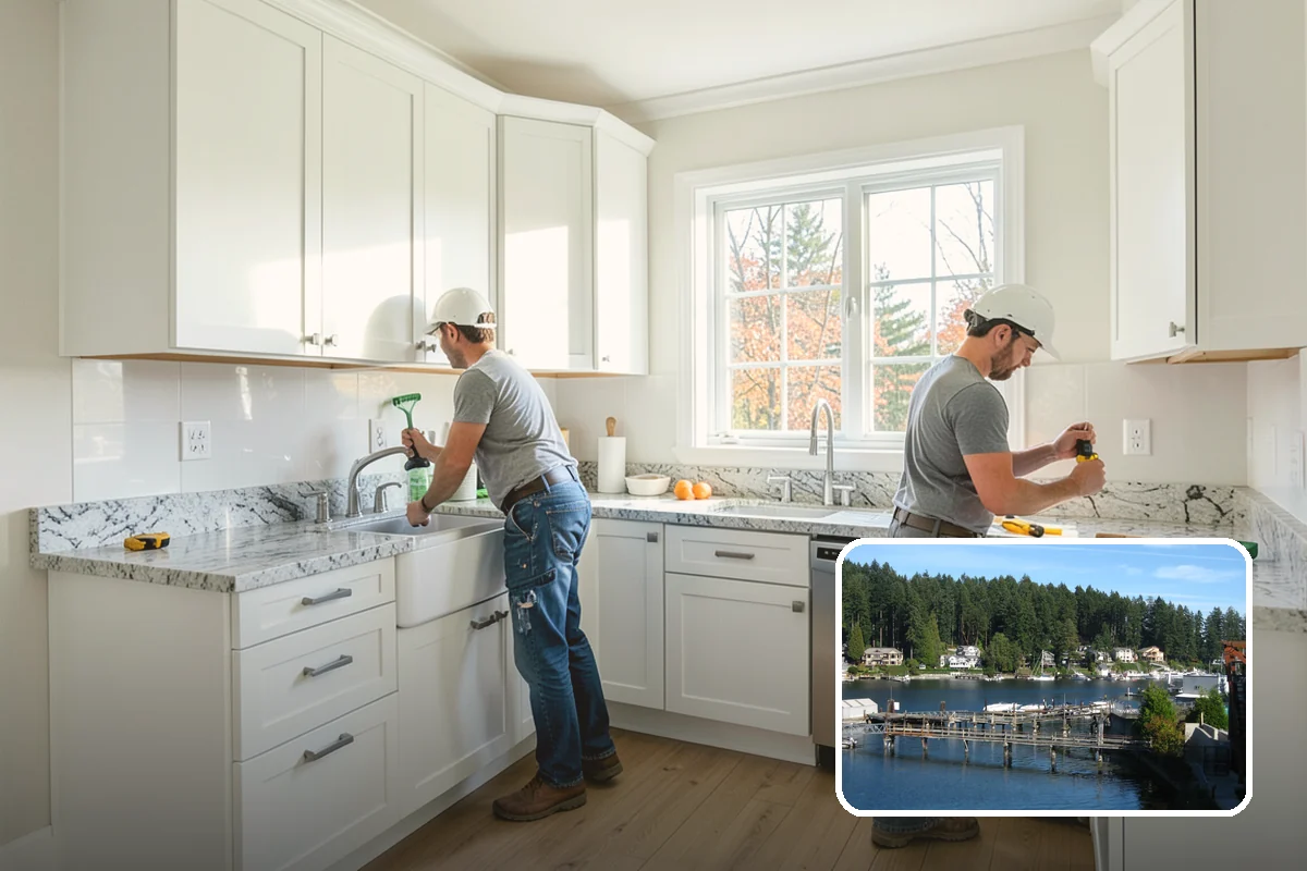 Comfort-Height Toilet Installation in Gig Harbor, Pierce County, WA - Reduces strain on knees and back