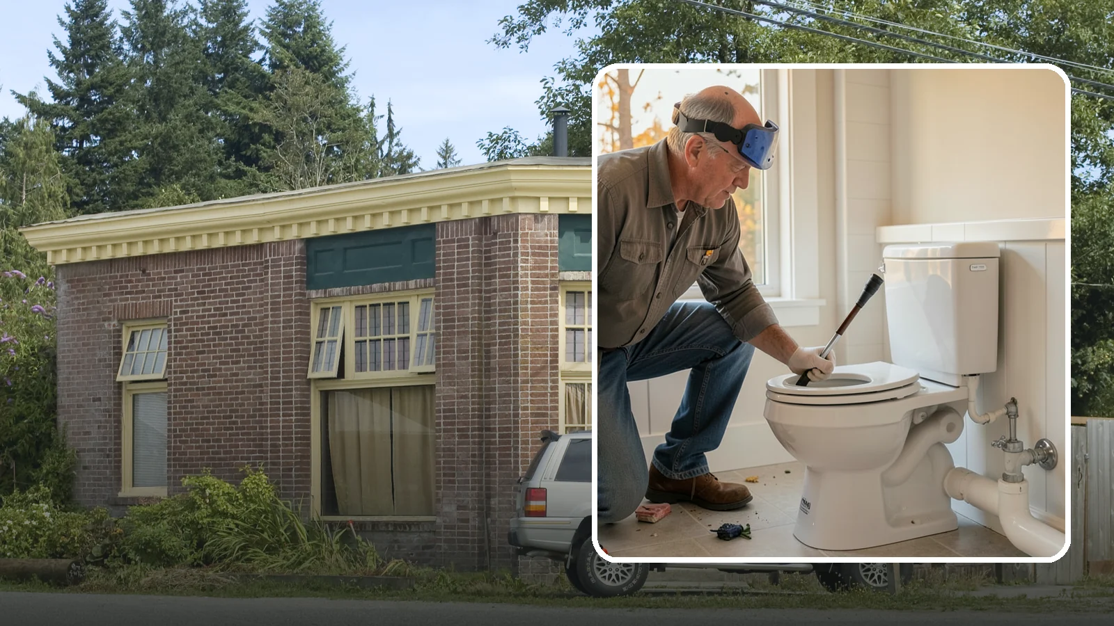 Comfort-Height Toilet Installation in Hamilton, Skagit County, WA - A comfort-height toilet installation sets a taller bowl that is easier to sit down on and stand up from.
