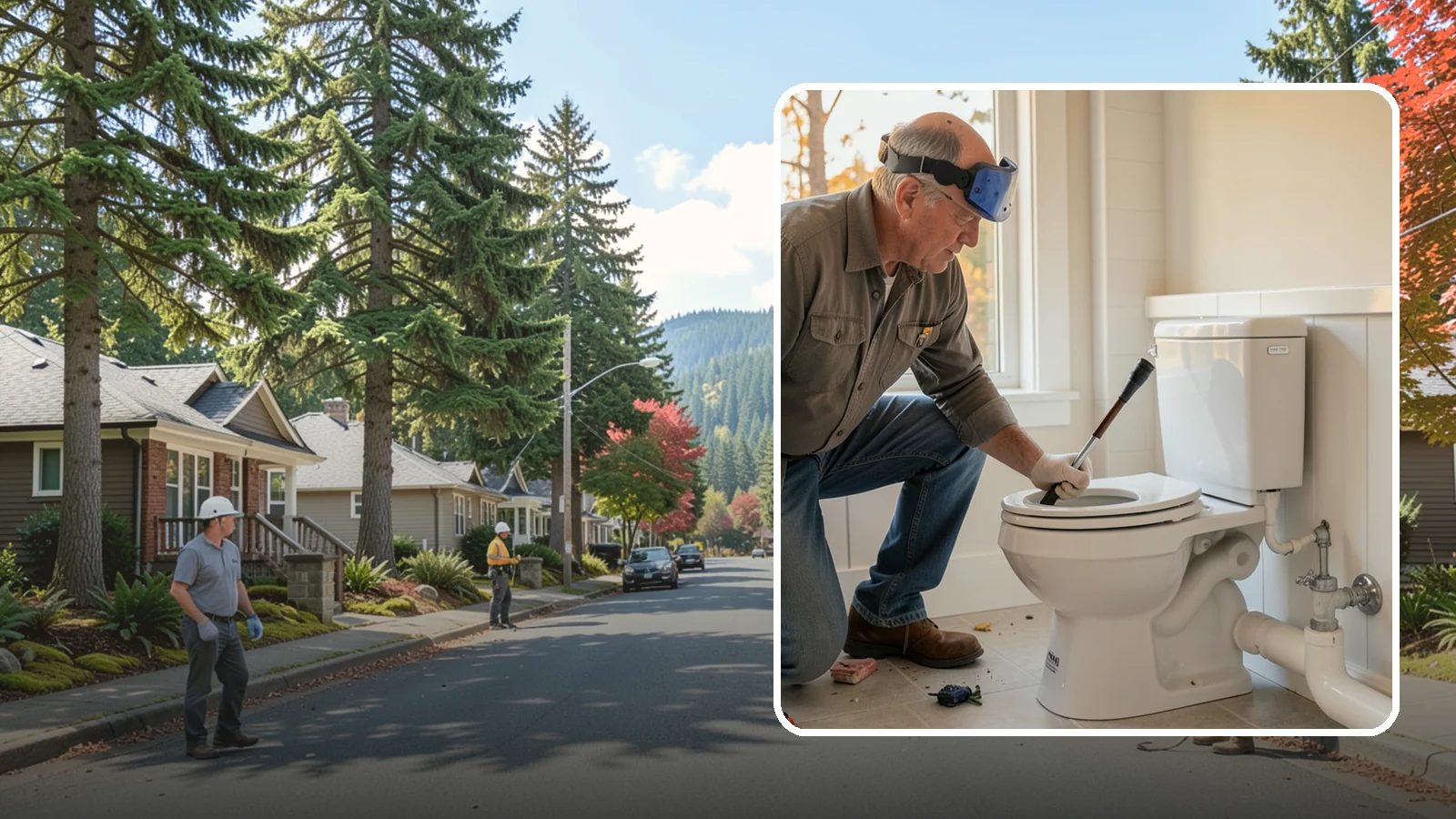Comfort-Height Toilet Installation in Hunts Point, King County, WA - A comfort-height toilet installation sets a taller bowl that is easier to sit down on and stand up from.