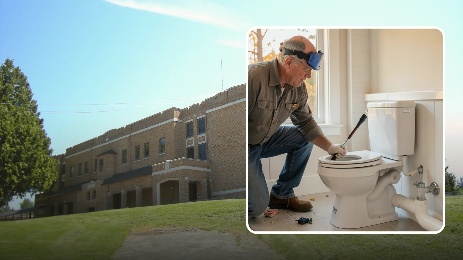 Comfort-Height Toilet Installation in Maple Valley, King County, WA - A comfort-height toilet installation sets a taller bowl that is easier to sit down on and stand up from.