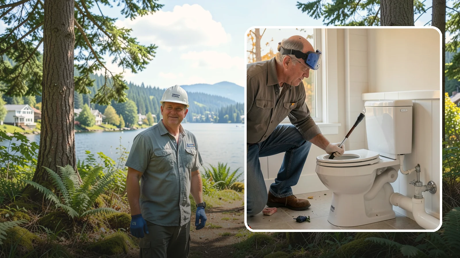 Comfort-Height Toilet Installation in Milton, King County, WA - A comfort-height toilet installation sets a taller bowl that is easier to sit down on and stand up from.