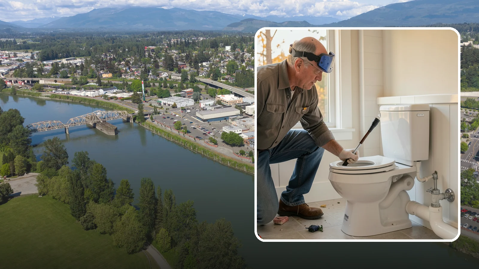 Comfort-Height Toilet Installation in Mount Vernon, Skagit County, WA - A comfort-height toilet installation sets a taller bowl that is easier to sit down on and stand up from.