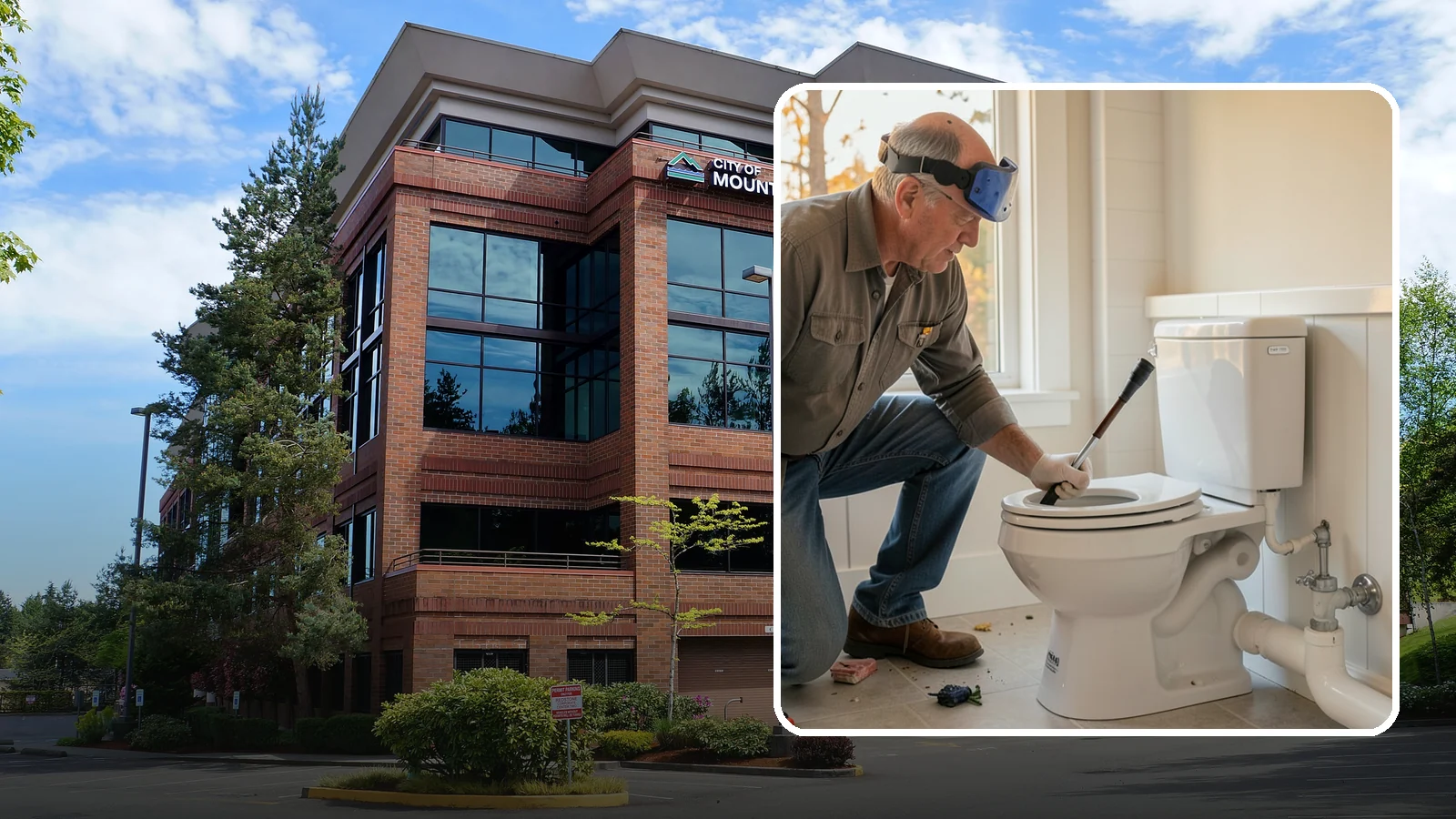 Comfort-Height Toilet Installation in Mountlake Terrace, Snohomish County, WA - A comfort-height toilet installation sets a taller bowl that is easier to sit down on and stand up from.