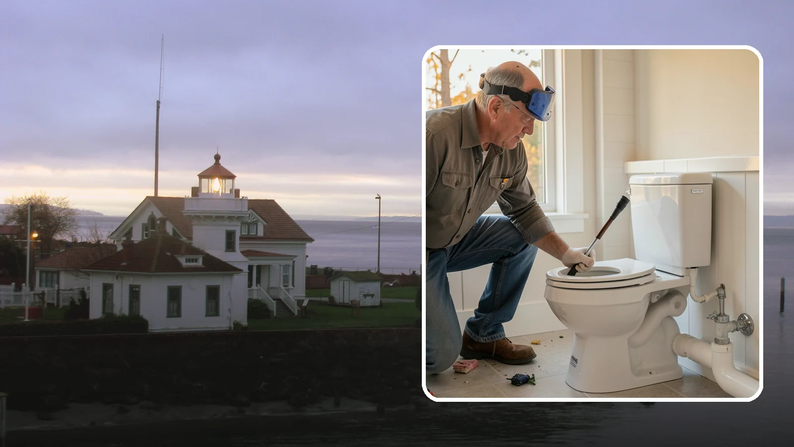 Comfort-Height Toilet Installation in Mukilteo, Snohomish County, WA - A comfort-height toilet installation sets a taller bowl that is easier to sit down on and stand up from.