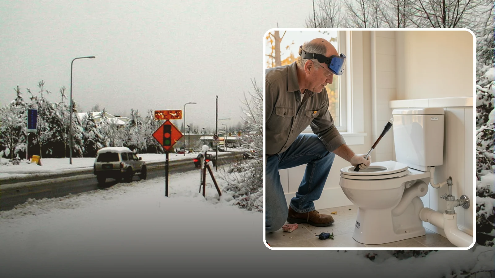 Comfort-Height Toilet Installation in Newcastle, King County, WA - A comfort-height toilet installation sets a taller bowl that is easier to sit down on and stand up from.