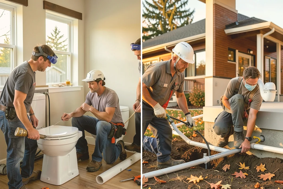Comfort-Height Toilet Installation in Newcastle, King County, WA - Remove the current toilet and check the flange