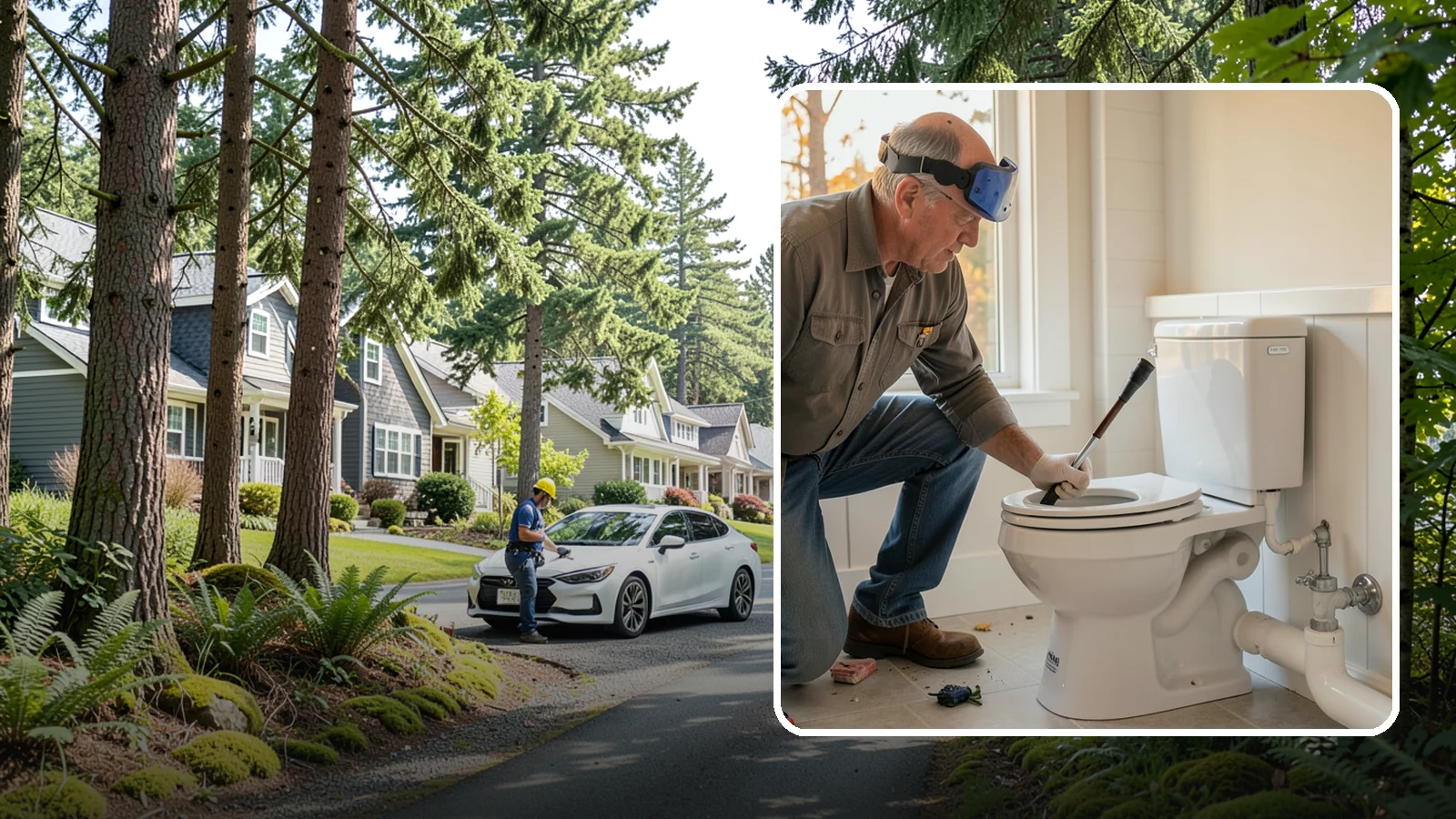 Comfort-Height Toilet Installation in Normandy Park, King County, WA - A comfort-height toilet installation sets a taller bowl that is easier to sit down on and stand up from.